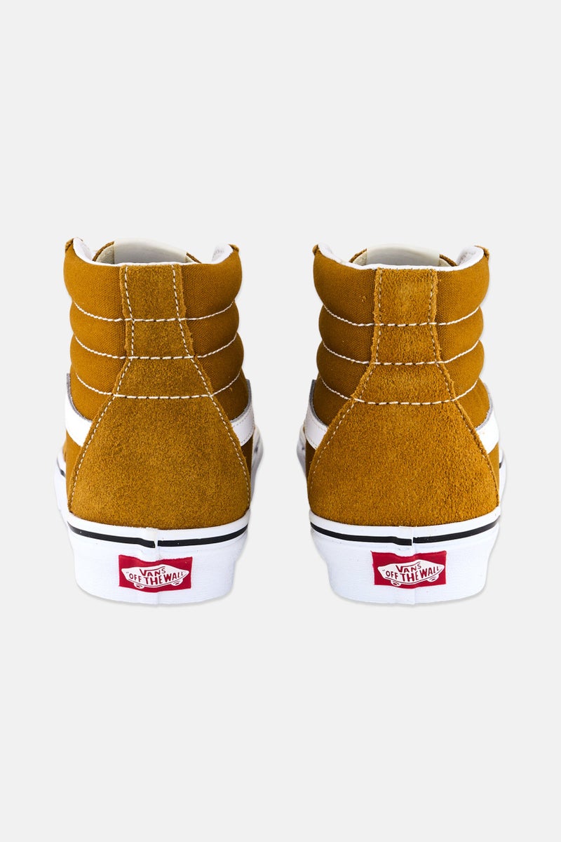 VANS أحذية نسائية سكيت-هاي بكعب عالٍ ورباط، بني ذهبي - Image 2