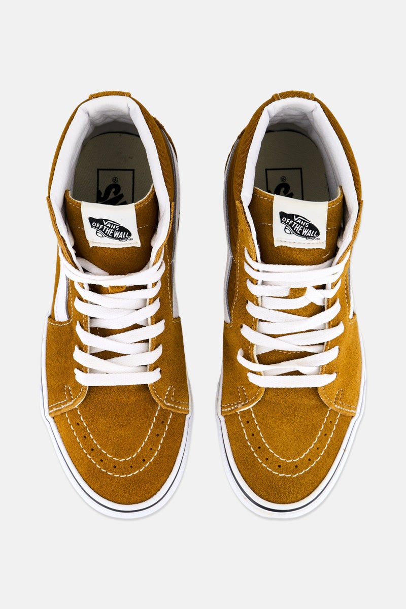 VANS أحذية نسائية سكيت-هاي بكعب عالٍ ورباط، بني ذهبي - Image 3