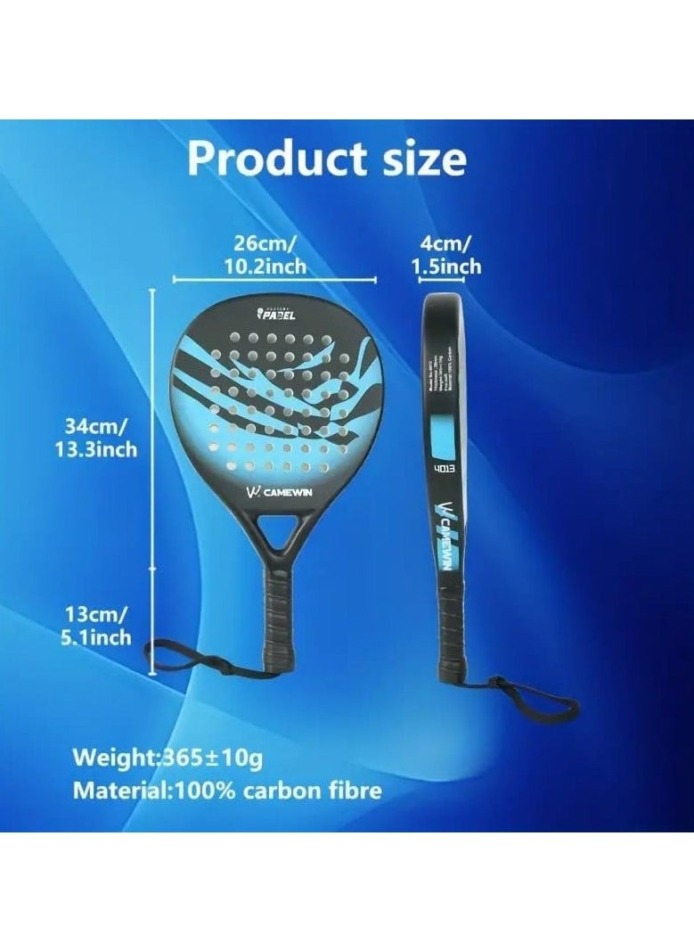 CAMEWIN - Pro-Grade Paddle Racket for Ultimate Performance with 4013 Diamond Shape Full Carbon Fiber Paddle Racket with Bag Cover - Image 1