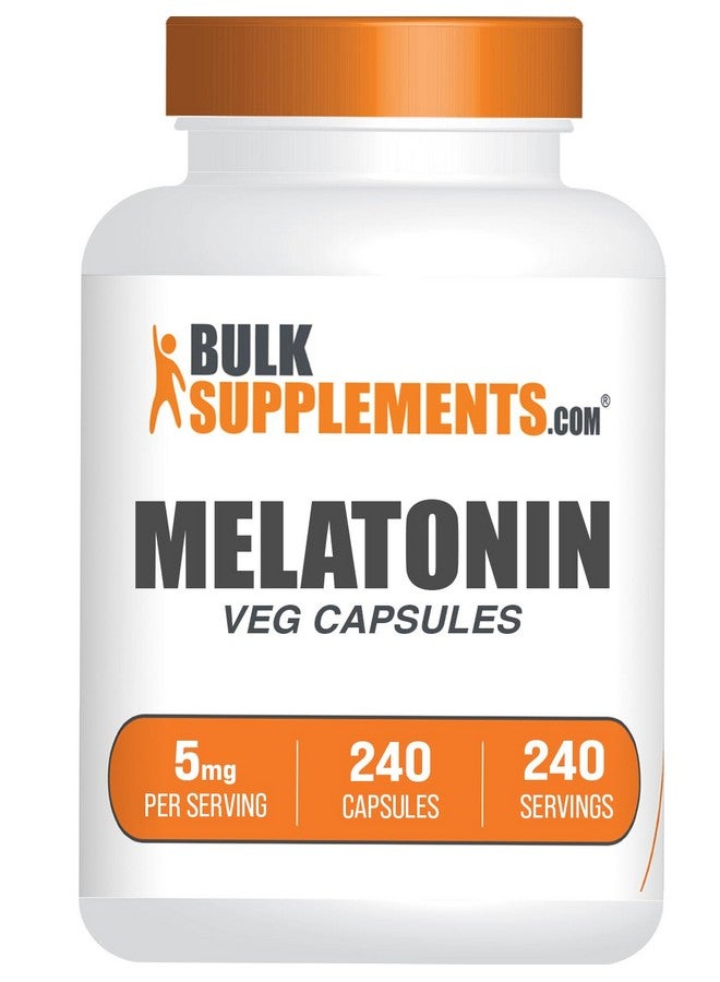 BulkSupplements.com Melatonin 5 mg Capsules - Melatonin for Adults, Sleep Supplement - 5mg Melatonin per Serving, 1 Capsule per Serving, 240 Capsules (Pack of 1) - Image 1