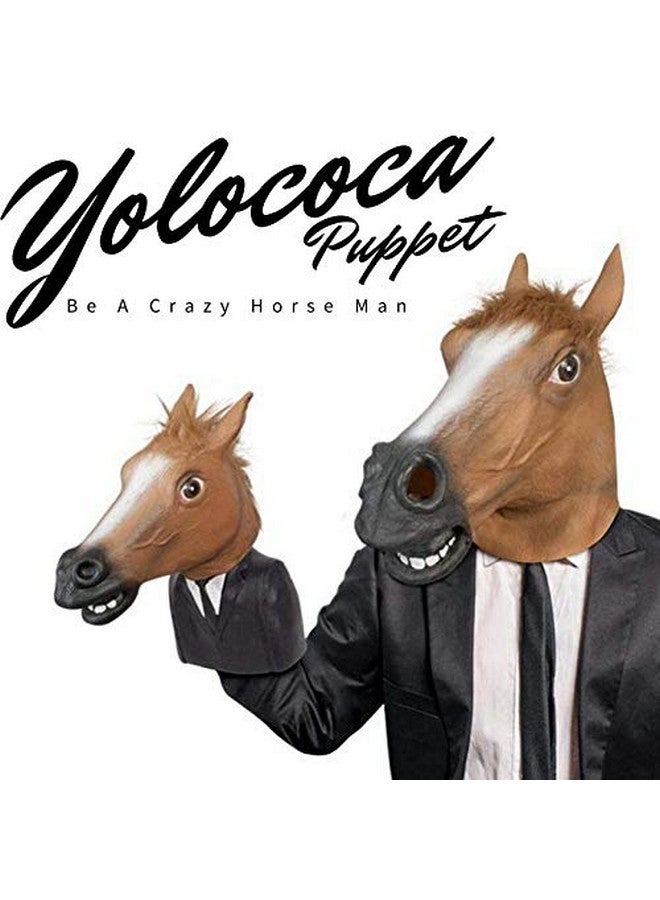 Yolococa Horse Hand Puppet Realistic Latex Soft Animal Toy Storytelling Role Play Party Supplies for Kids - Image 2