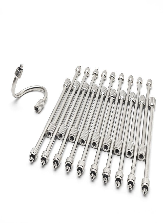 WANJIAHUI 20 Pack Flexible Nozzle Extensions, Brass Mist Rod for Outdoor Misting System, Bendable Copper Extended Pole 10/24 UNC for Garden, Humidification, Outdoor Cooling, Dust Control, Landscaping(5.6Inch) - Image 1