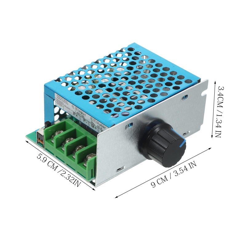 Pwm Dc Motor Speed Controller 7 70v 30a Adjustable Voltage Regulator With Fuse For 12v 24v 60v Electric Motor Speed Control Industrial Use Blue - Image 3