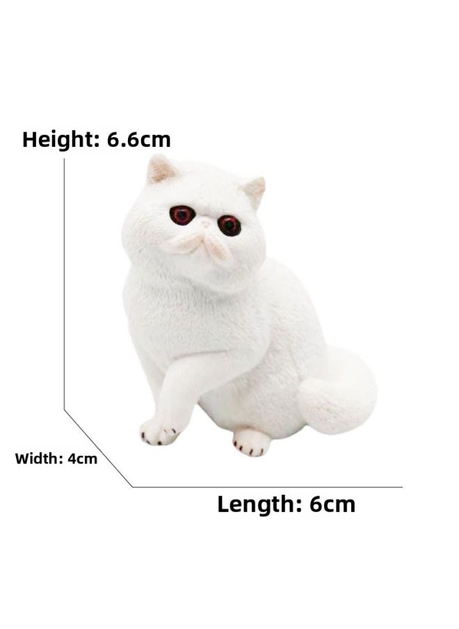 Generic - Children's Simulation Cat Model Cloth Doll Cat Lazy Orange Cat Leg Lifting Cat Sleeping Posture Flower Cat Siamese Cat Pet Cat Ornaments-Color:965 Persian Cat - Image 1