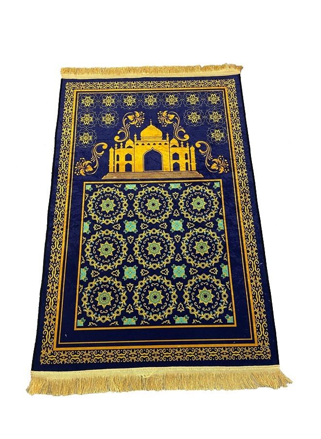 زي سي إم - هابي سجادة صلاة من الصوف المطلي بالماس الذهبي قابلة للطي 70x120 سم - Image 1