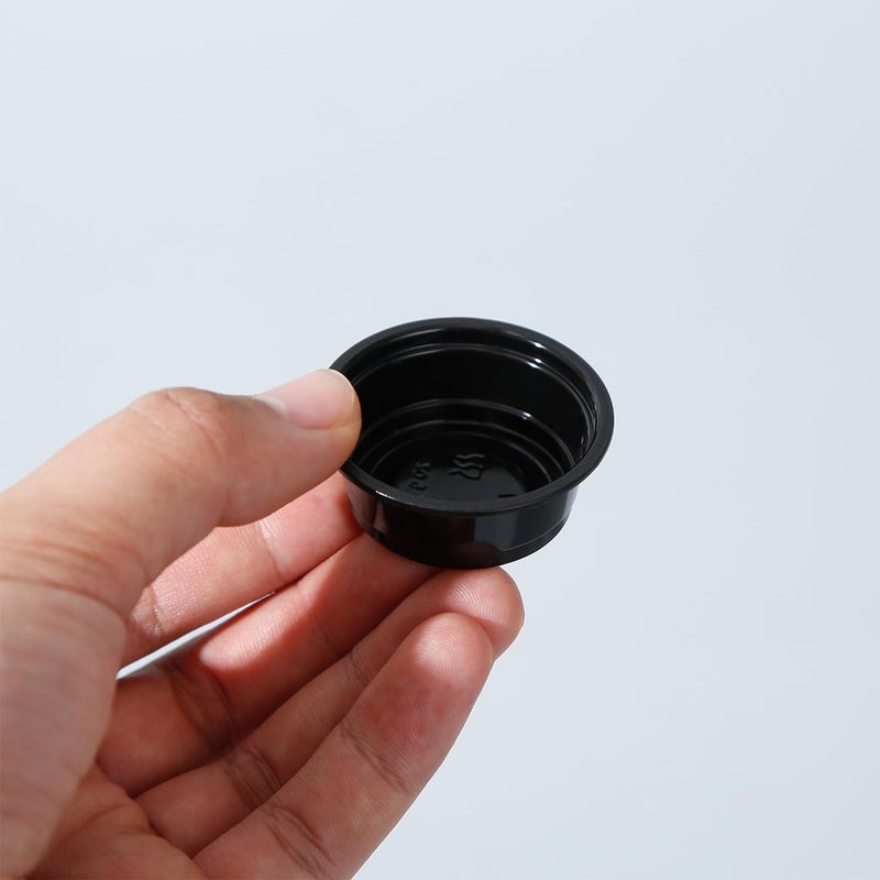 AUTSEEYS Plastic Gecko Feeding Cups, 0.5 oz Small Terrarium Bowls Reptiles Food Water Feeder Ledge Cups for Lizars,Bearded Dragon,Snake,Frogs, 100Pack Black - Image 4