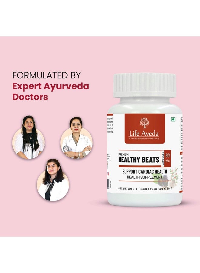 Life Aveda Healthy Beats, Health Supplement, 100% Natural, Support Cardiac Health - 60 Veg Capsules (Pack of 1) - Image 5