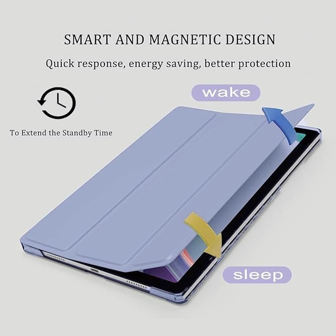 ProElite Case Cover for Xiaomi Redmi Pad 2 11 inch Cover, Smart Flip Case Cover for Xiaomi Redmi Pad 2 11 inch Translucent Back with Stylus Pen [Auto Sleep Wake Feature], Lavender - Image 3