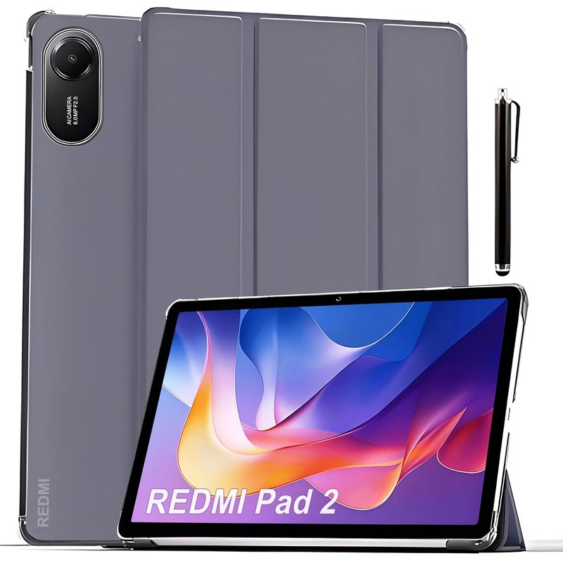 ProElite Case Cover for Xiaomi Redmi Pad 2 11 inch Cover, Smart Flip Case Cover for Xiaomi Redmi Pad 2 11 inch Translucent Back with Stylus Pen [Auto Sleep Wake Feature], Lavender - Image 1