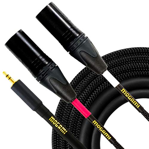 Mogami GOLD 3.5-2XLRM-06 Stereo Audio Y-Adapter Cable, 3.5mm TRS Plug to Dual XLR-Male Plugs, Gold Contacts, Straight Connectors, 6 Foot - Image 4