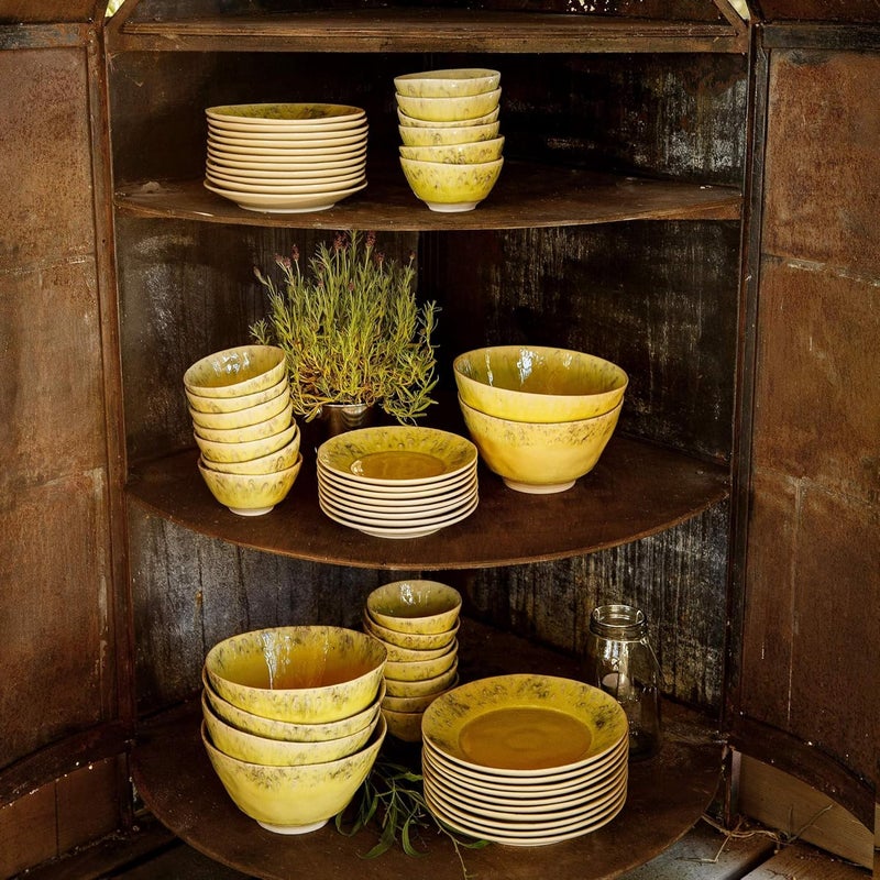 Costa Nova Stoneware Pasta Bowl Lemon Green 19cm Dishwasher  Microwave Safe Dinnerware - Image 2