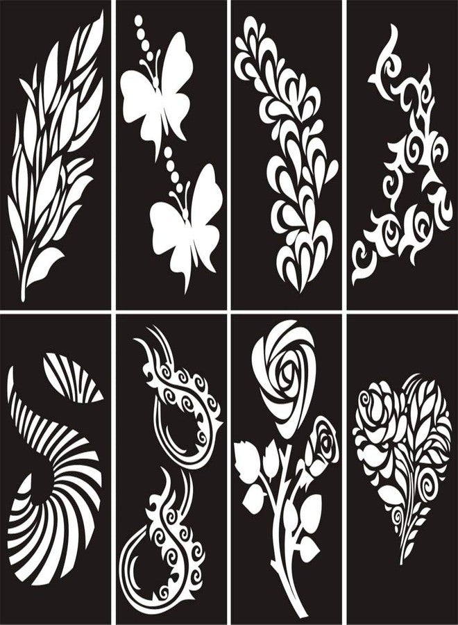 Ivana's Heena Stencils Mehandi Sticker for Hand | Body | Fingure | Face for Women, Girls and Kids, Pack of 2 Pcs, NIV-316 - Image 1