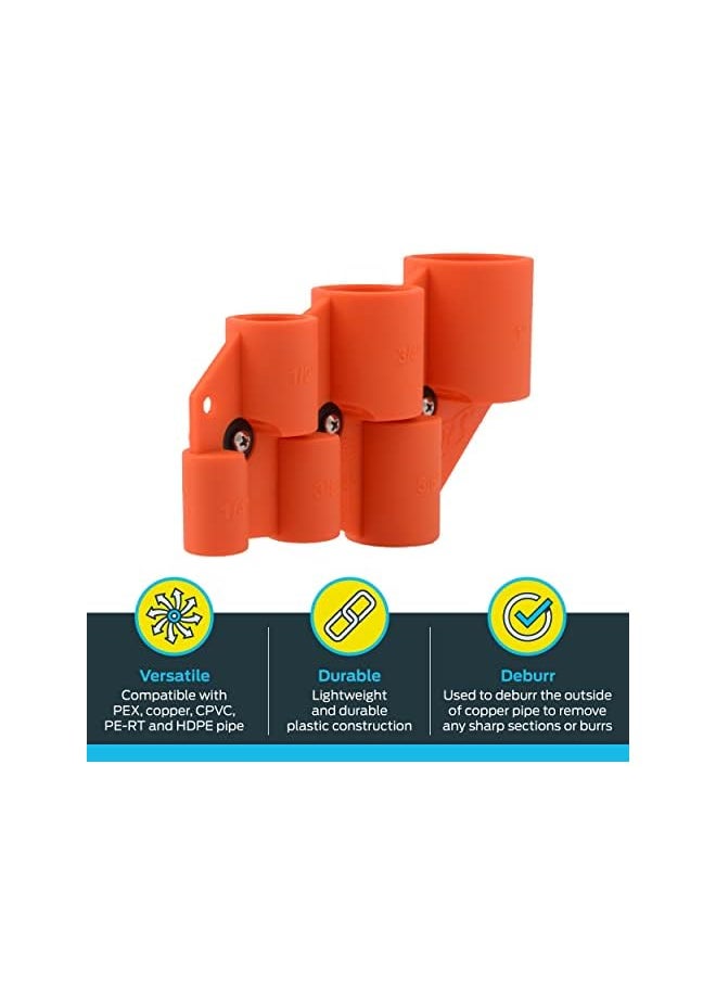 1/4 Inch To 1 Inch Depth Gauge And Pipe Deburring Tool Copper Pex Cpvc Pe Rt Hdpe U702A