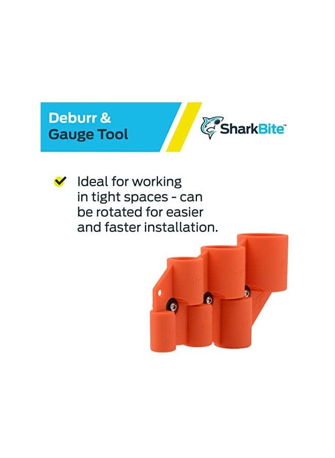 1/4 Inch To 1 Inch Depth Gauge And Pipe Deburring Tool Copper Pex Cpvc Pe Rt Hdpe U702A