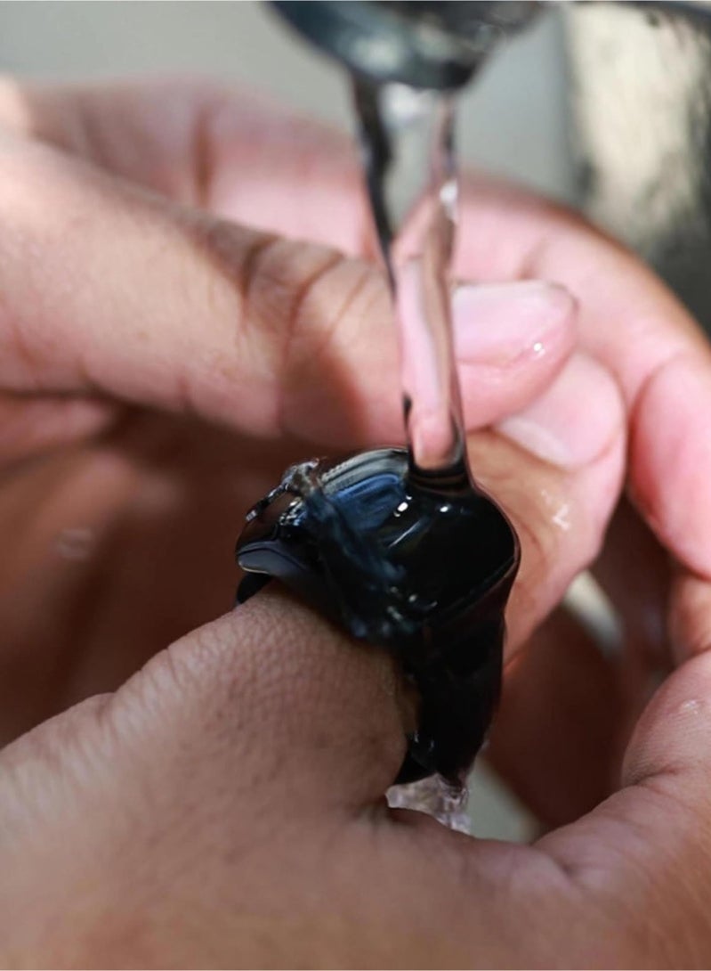 Bukela Tasbih Zikr Smart Praise Ring, Adjustable Praise Ring Finger Counter with 5 Sizes (16/18/20/22/24mm), APP Support Digital Counter Prayer Reminder Rings, Waterproof 4 Digit Finger Counter Zikr Ring for Muslims (Black) - Image 2