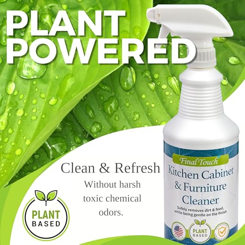 Final Touch Kitchen Cabinet Cleaner, Plant Based Everyday Cleaning Solution for Cabinets, 32 fl oz - Image 3