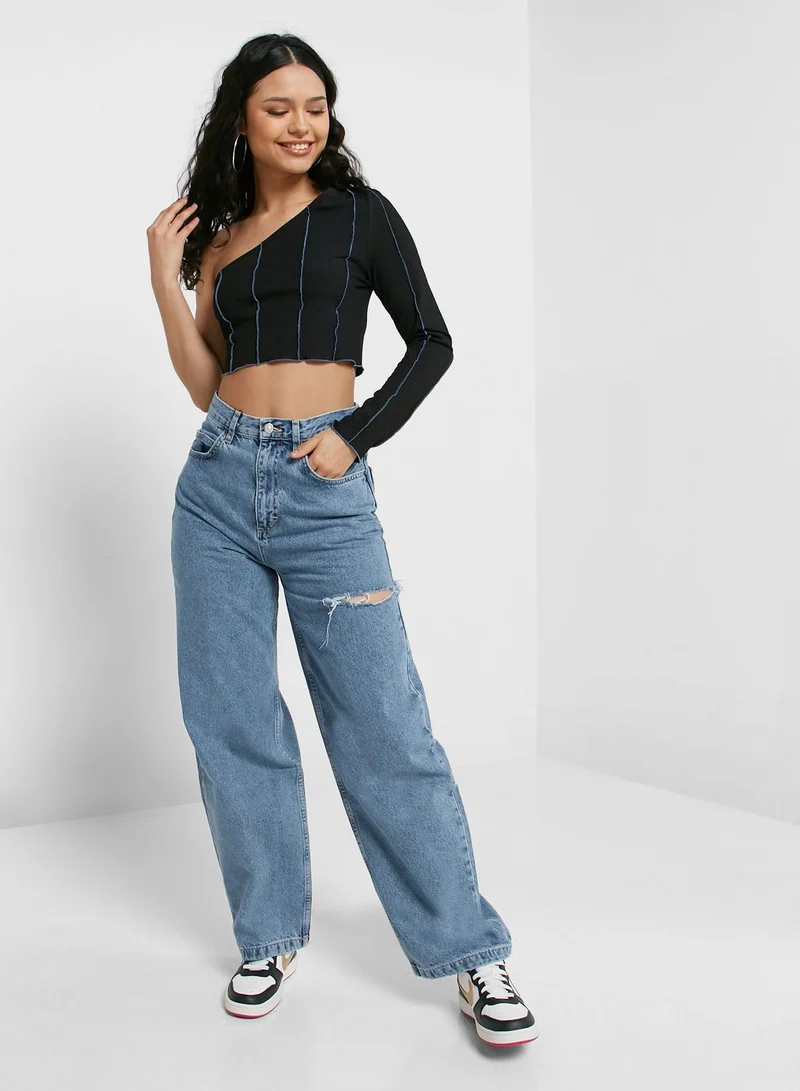 TOPSHOP One Shoulder Top