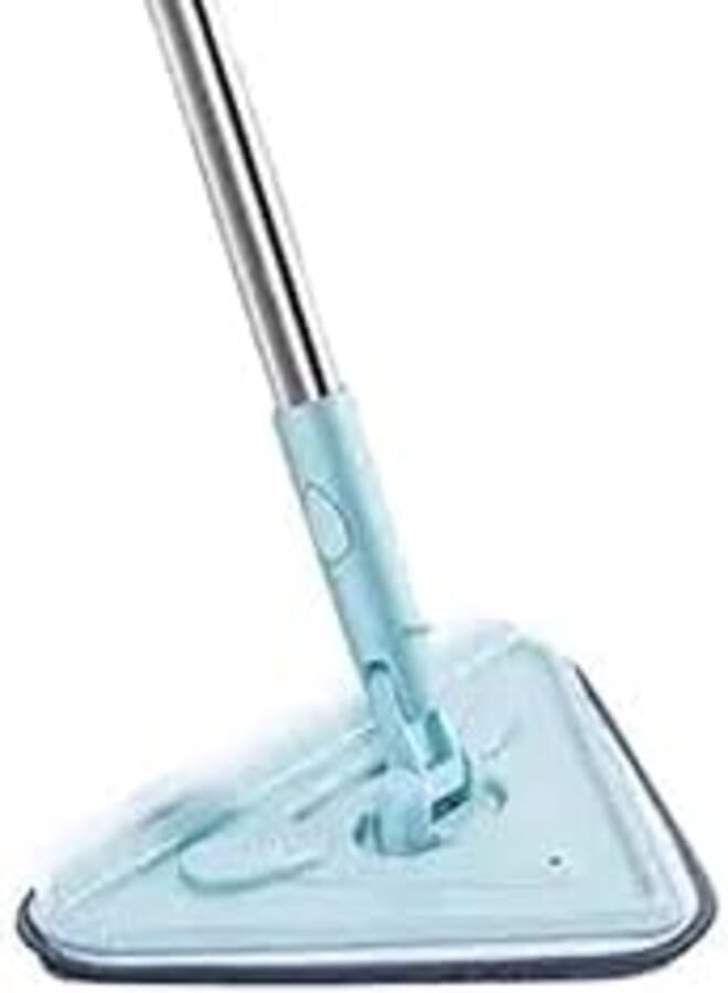 1 Long Extending Window Cleaner Kit 2 in 1 Long Extending Window Cleaner Kit Glass Squeegee Cleaning Tool,with 180° Triangular Squeegee Head,Extendable Pole,2 Microfiber Cloth,Blue, 