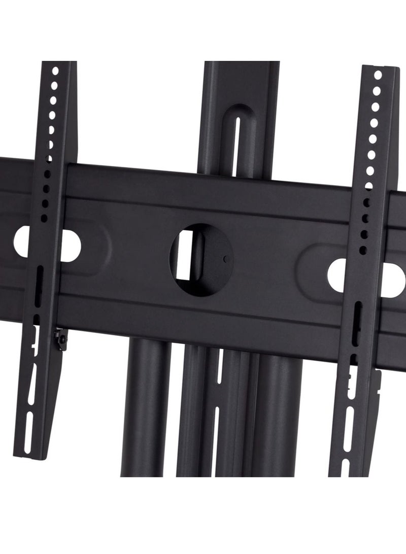 Mobile TV Stand With Lockable Wheels For 32-65 Inch TVs Black