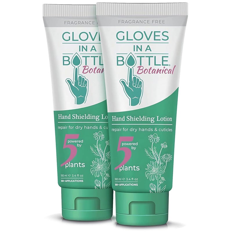 Gloves In A Bottle Shielding Lotion  Great for Dry Itchy Skin Greaseless and Fragrance Free Second Skin for Hands  Body 34 Fl Oz Pack of 2 Botanical