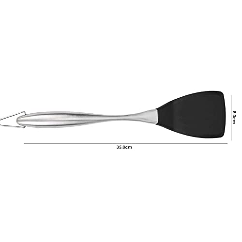 we3 Silicone Spatula Turner Flexible - Spatulas for Nonstick Cookware Egg Spatula Cookie Non Stick Spatula Pancake Turner Pans Mix Pack of 2 - Image 2