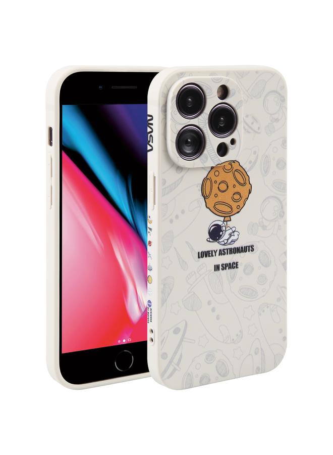 S-TOP Case For iPhone SE 2022 / 2020 / 7 / 8 Astronaut Pattern Silicone Straight Edge Phone Case - Image 1