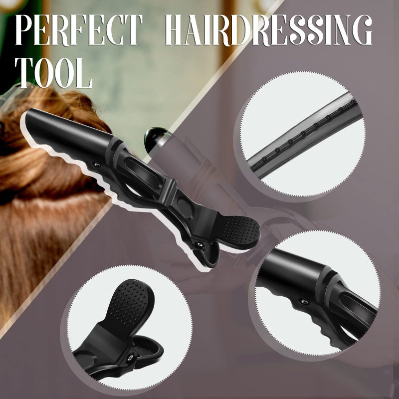MTLEE 80 Pack Alligator Wide Teeth Hair Sectioning Clips for Women Home Styling (Black) - Image 3