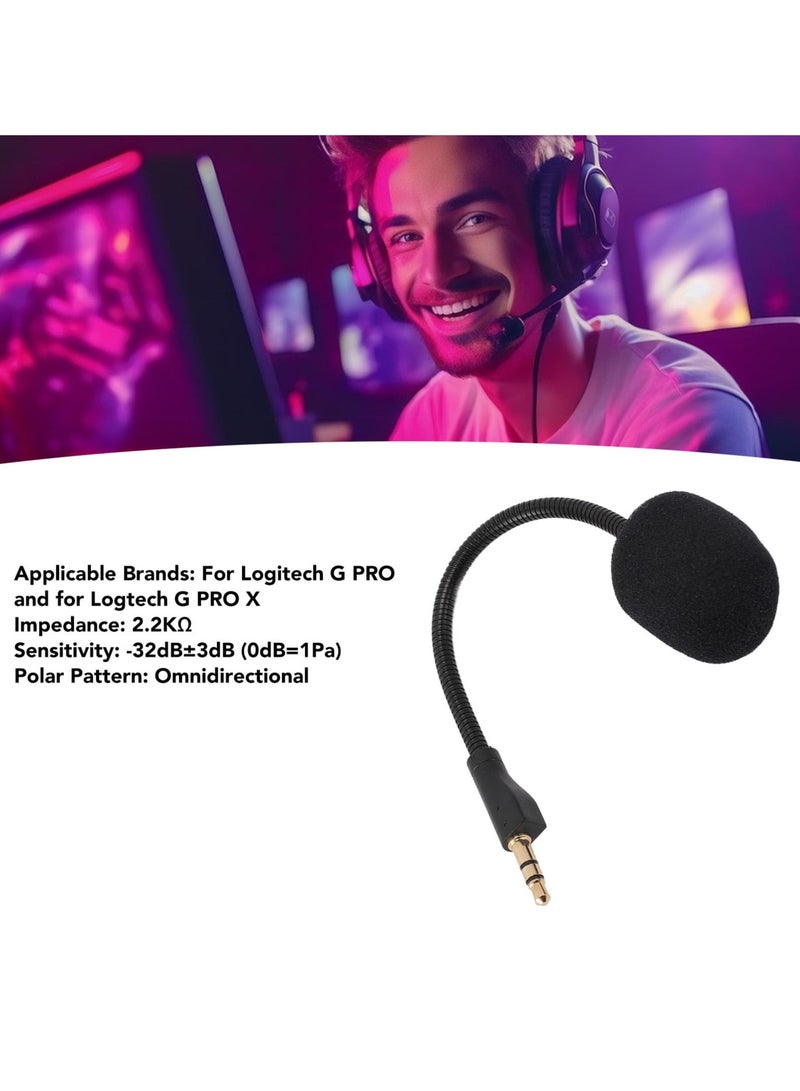 erorex Replacement Game Mic Boom for G Pro, Detachable Noise Cancelling Microphone Boom for G Pro X Wired Gaming Headset, 3.5mm Microphone PC Game Headset  - Image 4