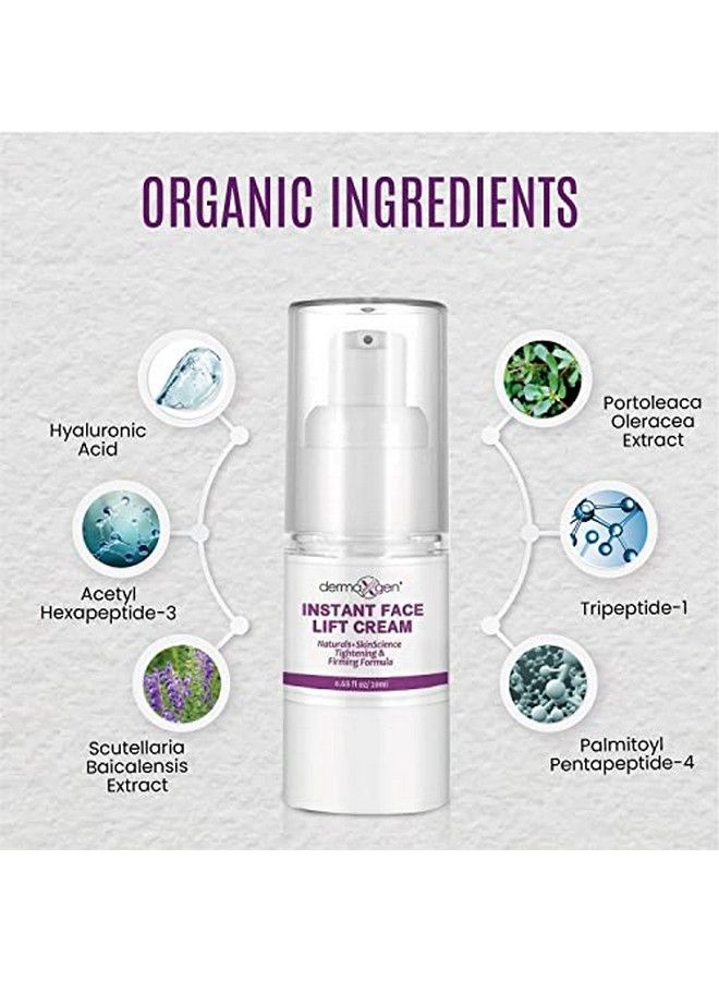 dermaxgen Instant Face Lift Cream  Peptide Complex Tightening Lifting & Firming Cream Organic Instant Formula For Facial Neck Chest And Skin Anti Wrinkle & Antiaging.  20 Ml - Image 5