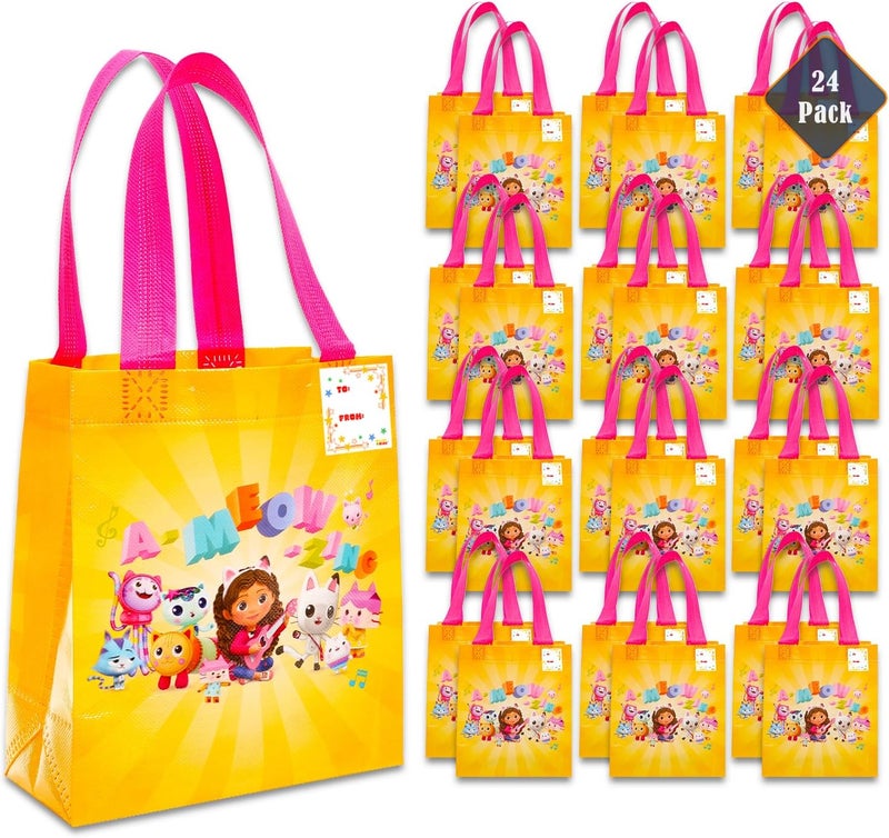 DreamWorks Gabbys Dollhouse Party Favor Bag Set  24 Pack of 8 Gabby Party Goodie Bags for Kids Bulk Reusable Totes  Gabbys Dollhouse Birthday Party Supplies - Image 1