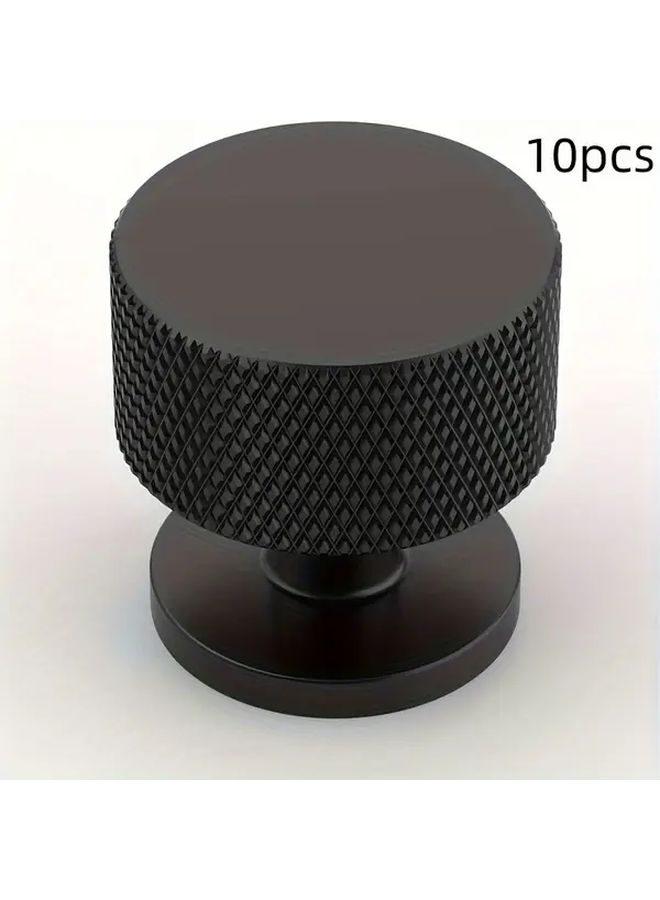 Golden Matte Black Aluminum Cabinet Knobs 8 Pack Single Hole Drawer Pulls Modern - Image 3
