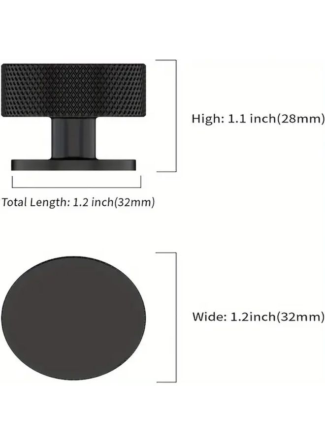 Golden Matte Black Aluminum Cabinet Knobs 8 Pack Single Hole Drawer Pulls Modern - Image 4
