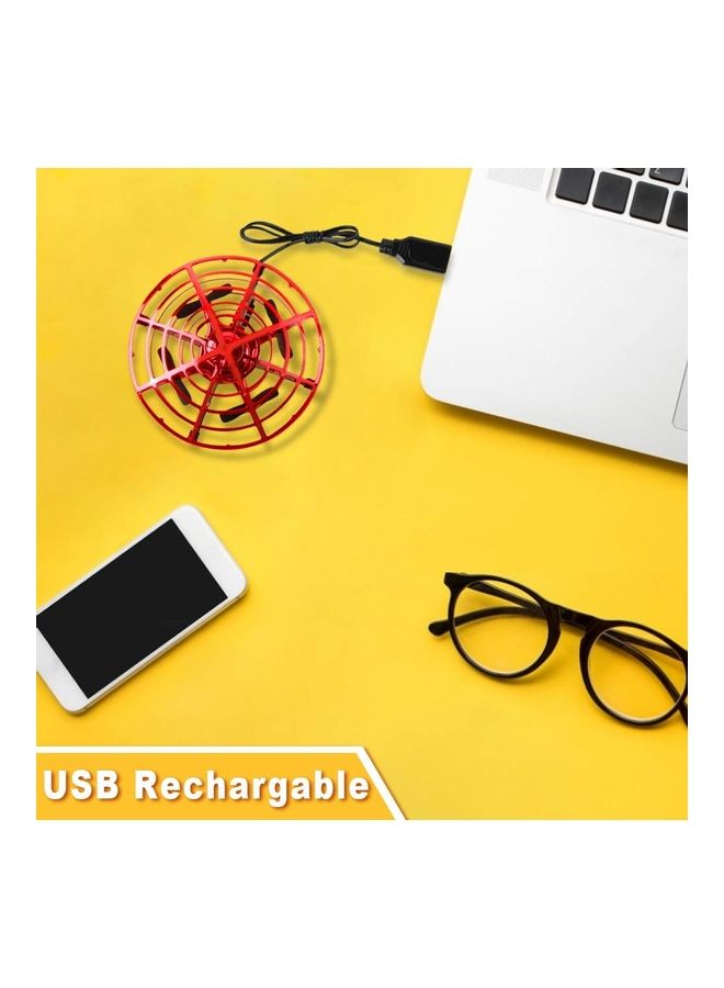 NIBEMINENT Mini Drone UFO Hand Operated Helicopter Quadrocopter Infrared Induction Aircraft Flying Ball Toys Red 14.5*5.5*14.5cm - Image 2