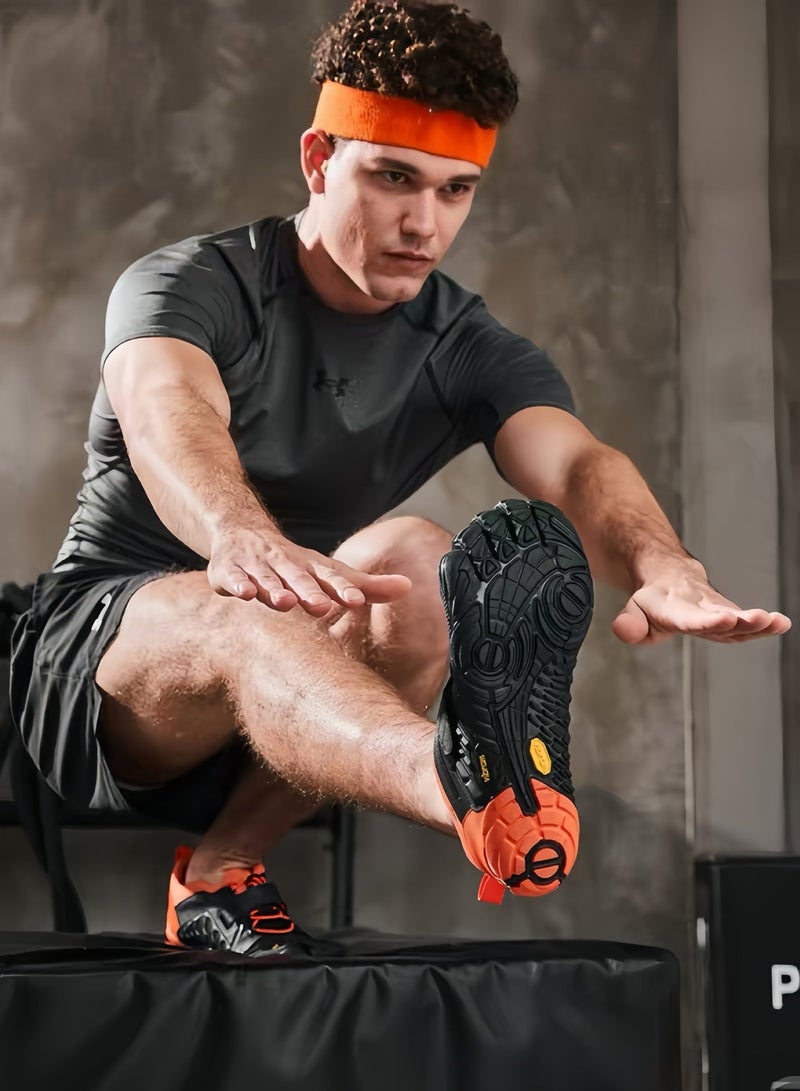 Vibram FiveFingers حذاء فيبرام خمسة الأصابع للرجال، حذاء للتدريب على القرفصاء ورفع الأثقال، حذاء اللياقة البدنية الداخلية، مضاد للانزلاق ومتين، VTRAIN2.0 - Image 1