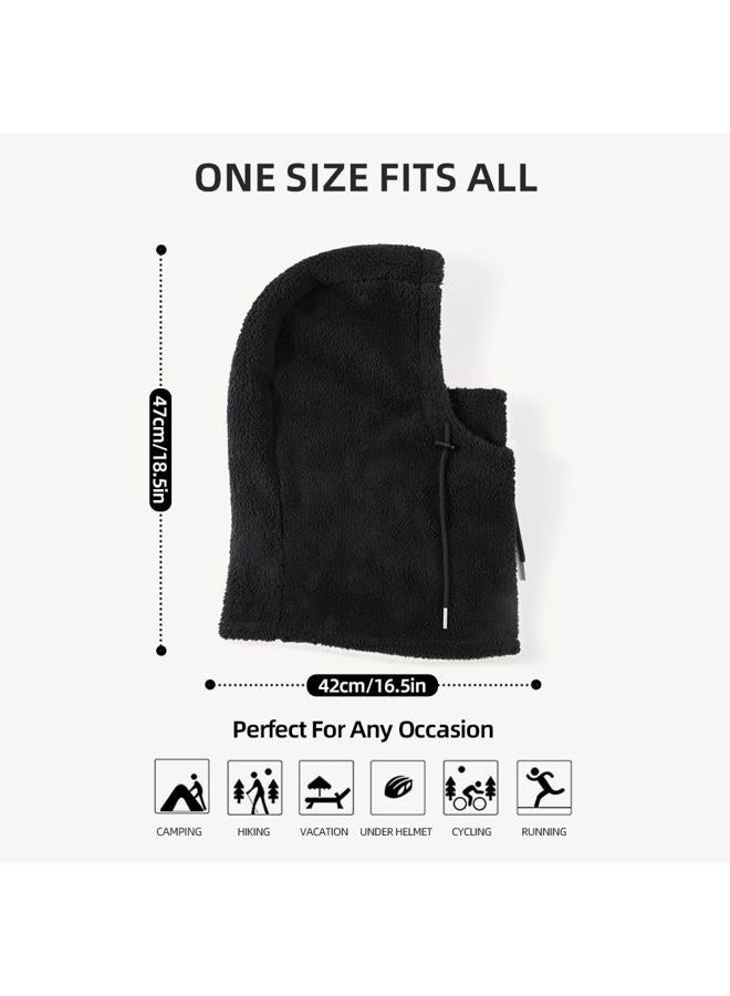 MVPTOO Balaclava Fleece Ski Mask for Men Women Winter Face Masks Windproof Hooded Scarf Cold Weather Hat Neck Warmer(Black), Black + Pink, One size - Image 5