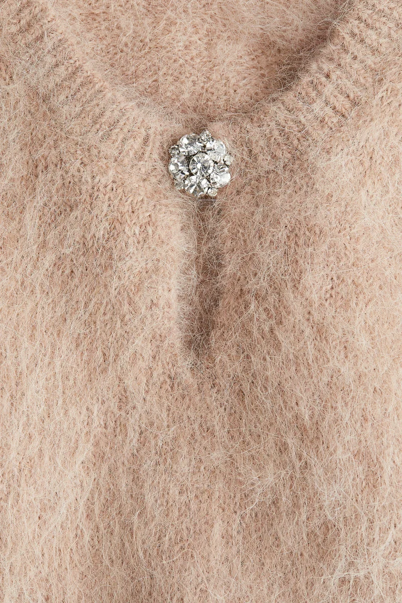 H&M Cropped alpaca-blend vest top