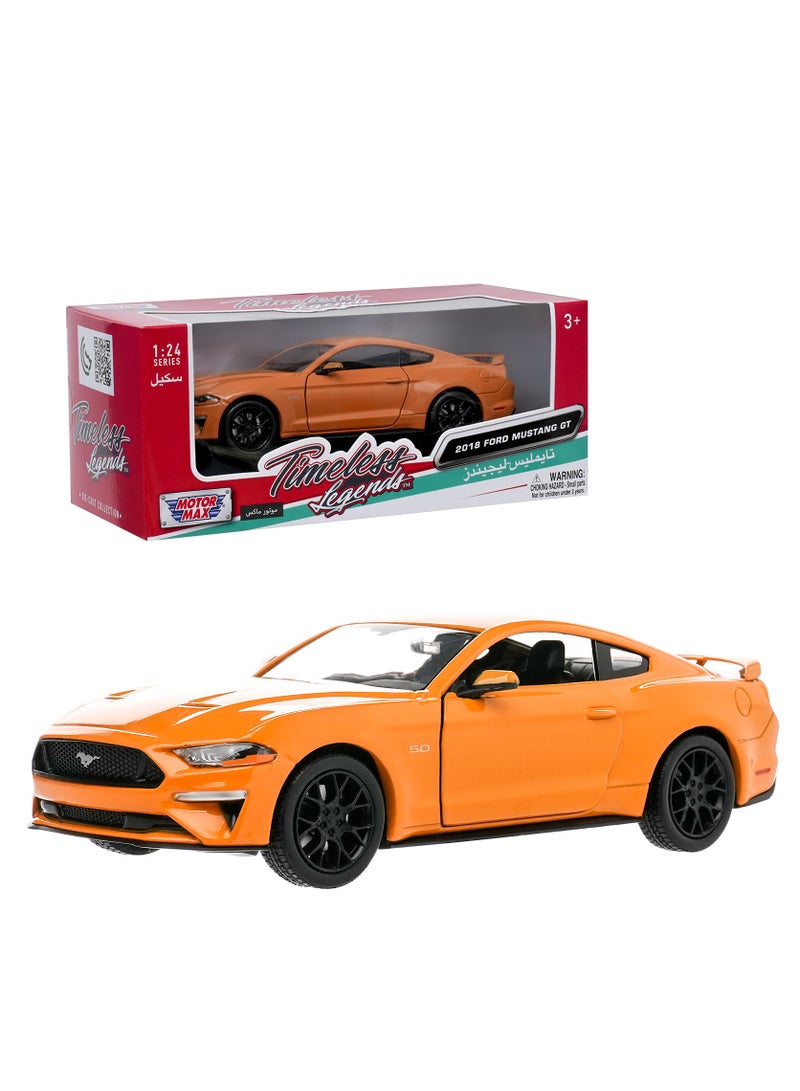 MOTORMAX 2018 Ford Mustang GT Die-Cast Model Car 1:24 Scale | Officially Licensed American Muscle Car Collectible | Opening Doors, Detailed Interior & Free-Wheeling Toy Car - Image 1