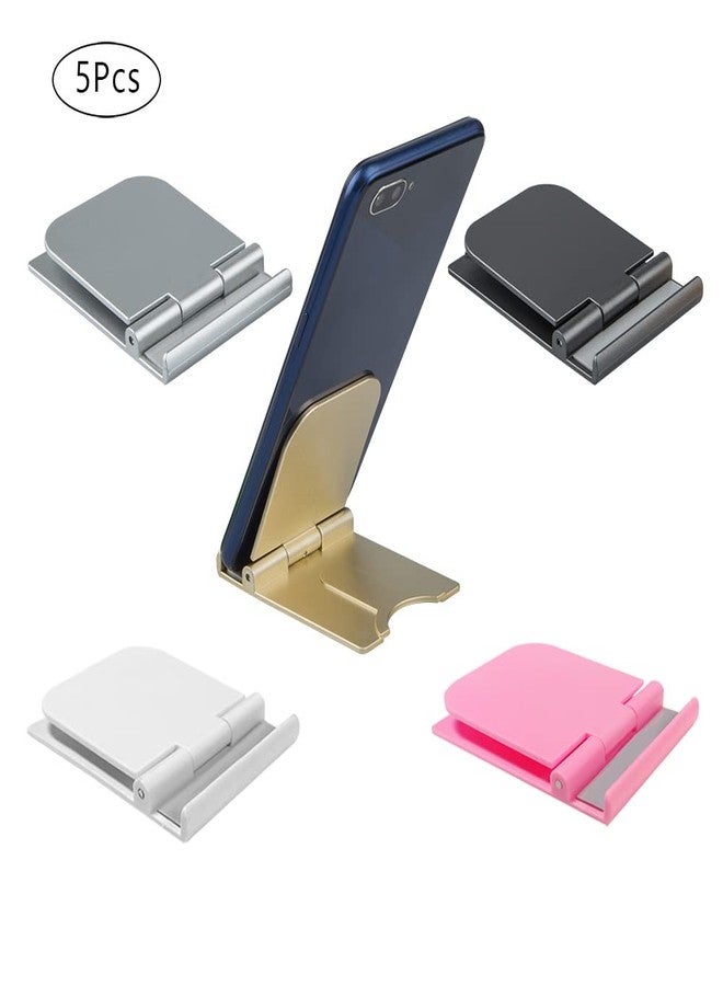 AIFUDA 5 Pcs Foldable Cell Phone Stands, AIFUDA Portable Phone Holder Universal Cellphone Desktop Cradle for Tablets, Reader, Mini iPad, Smartphone - Image 2