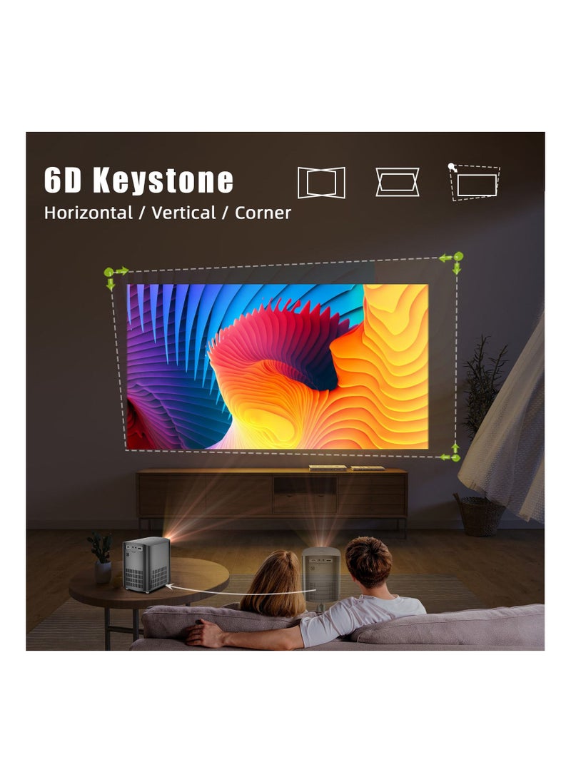 BYINTEK - BYINTEK X20 Wireless Projector, Portable Smart Projector, 250 ANSI, Android 9.0 TV, 200 inch Picture, Support 4K Compatible with TV Stick, Laptop, Tablets, iOS & Android Devices Wi-Fi Display - Image 1