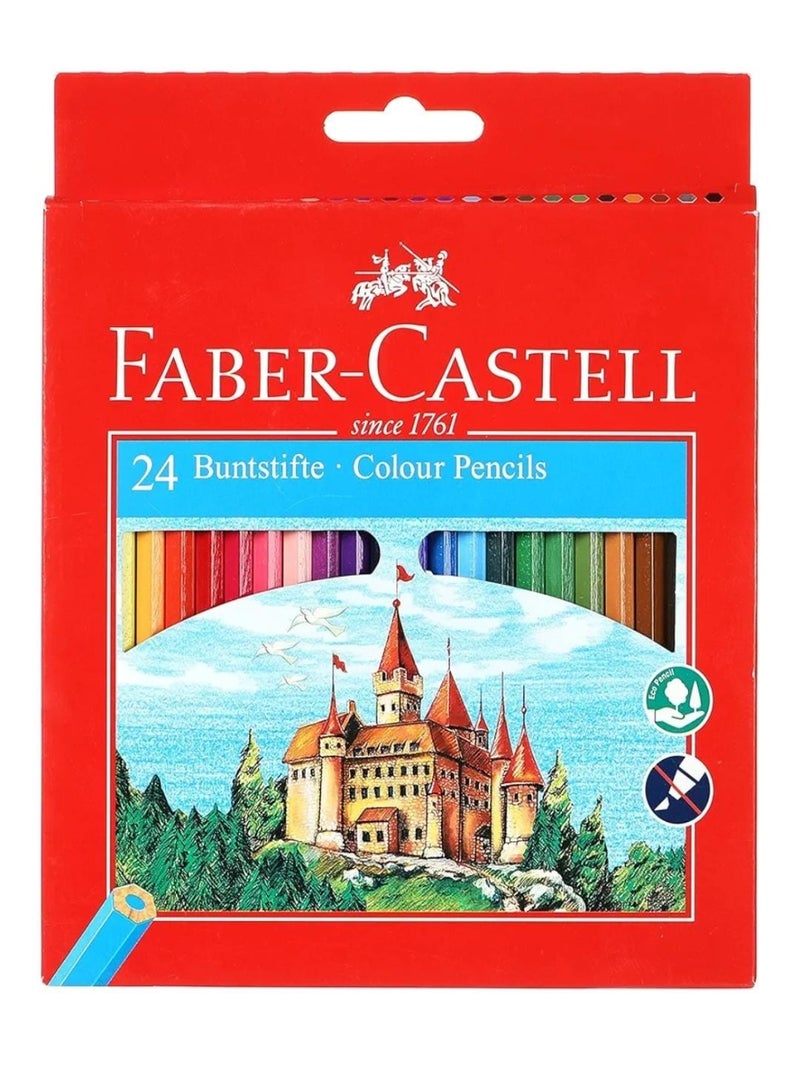 FABER-CASTELL Faber-Castell Turkish Long Wooden Colored Pencils Set of 24 - Image 1