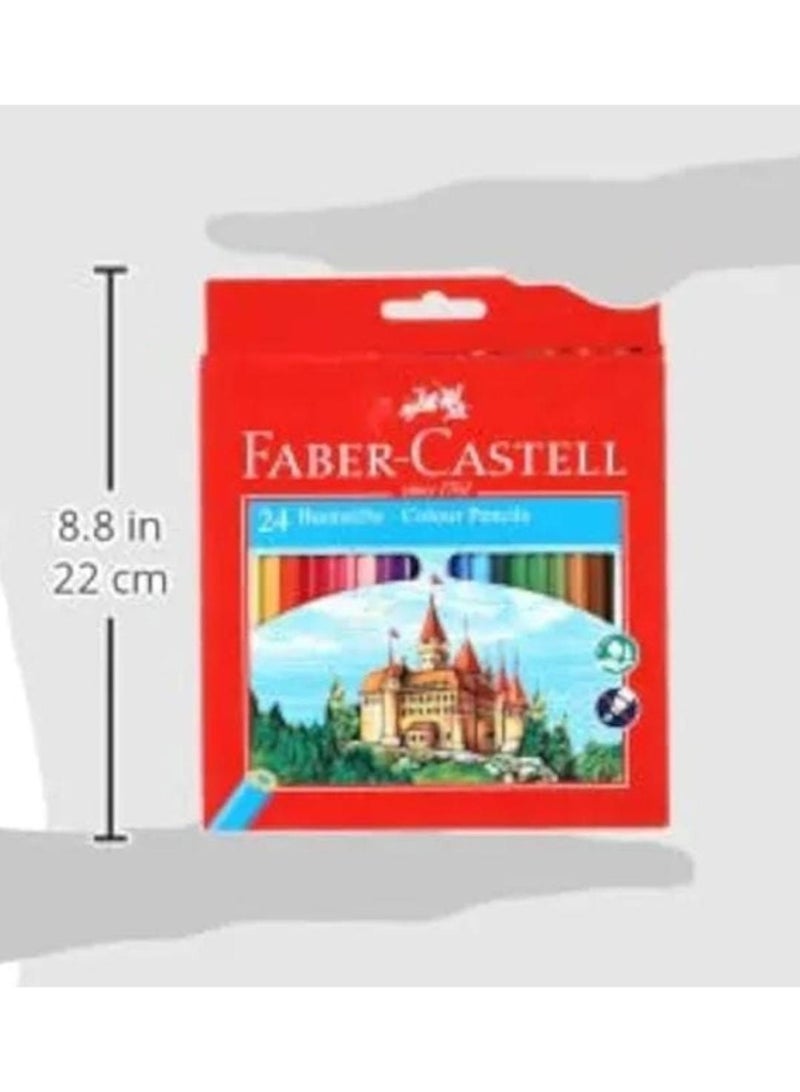 FABER-CASTELL Faber-Castell Turkish Long Wooden Colored Pencils Set of 24 - Image 3