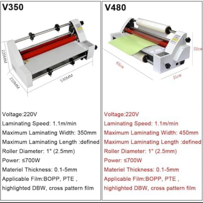 Electronic Thermal Laminator Machine with Digital Display and Temperature Control for Office Use, Single and Dual Sided Laminating,V350 - Image 3