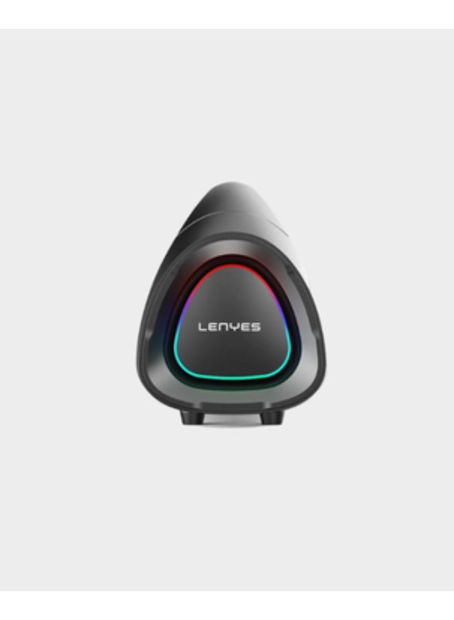 Lenyes S873 Bluetooth Party Speaker | 400W Peak Power | 2 Wireless UHF Mics | 30000mAh Battery | 60W PD Fast Charging | IPX6 Waterproof | TWS Mode | RGB Lights | Lenyes Audio App Compatible (Black) - Image 2