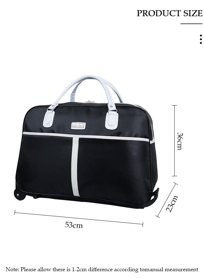 DUNISO 2in1 Suitcase for Men and Women, Large Capacity Handbag with Adjustable Pull Rod Portable Luggage Trolley Travel Bag Trolley Backpacks for Business Travel - Image 2