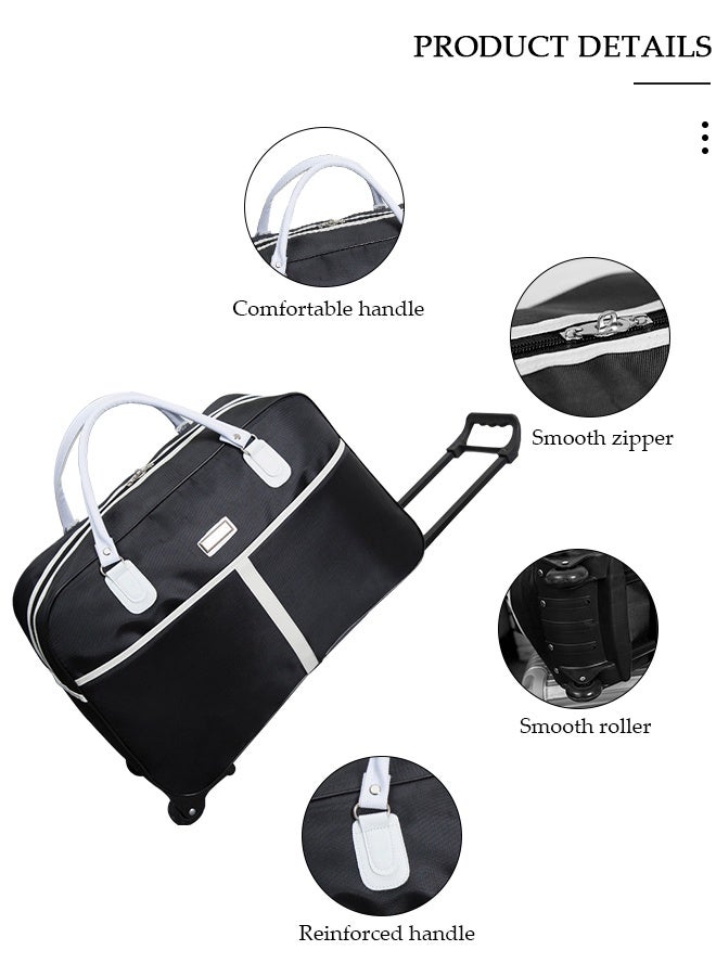 DUNISO 2in1 Suitcase for Men and Women, Large Capacity Handbag with Adjustable Pull Rod Portable Luggage Trolley Travel Bag Trolley Backpacks for Business Travel - Image 5