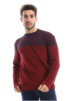 Wool Mens Pullover With Multi Design