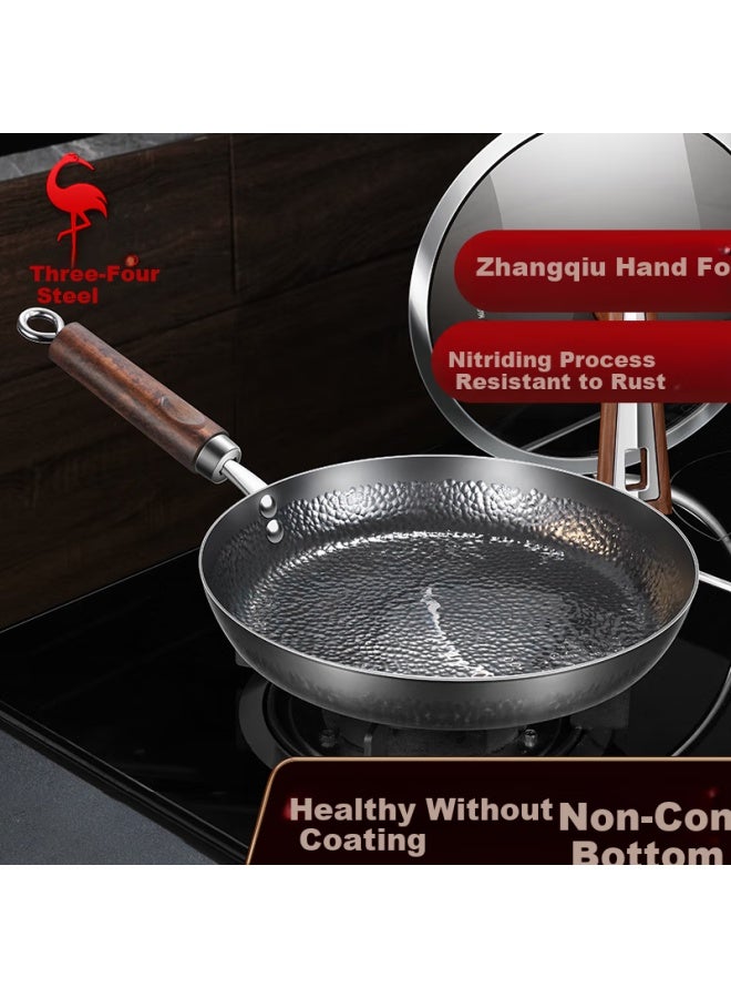 Ssgp® Zhangqiu Flat-bottom Iron Wok, Uncoated Frying Pan, Stir-fry Pan, Egg Pan For Gas Stove, 28cm, 36811 - Image 1