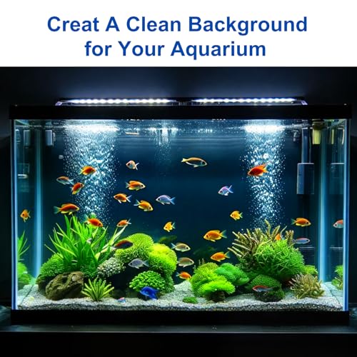 ELEBOX Aquarium Background Blue Black Fish Tank Background Picture 2 Sides Fish Backdrop for Aquarium Wallpaper 12"x 32" - Image 2