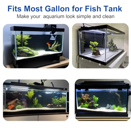 ELEBOX Aquarium Background Blue Black Fish Tank Background Picture 2 Sides Fish Backdrop for Aquarium Wallpaper 12"x 32" - Image 3