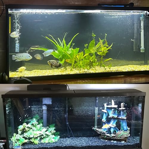 ELEBOX Aquarium Background Blue Black Fish Tank Background Picture 2 Sides Fish Backdrop for Aquarium Wallpaper 12"x 32" - Image 4